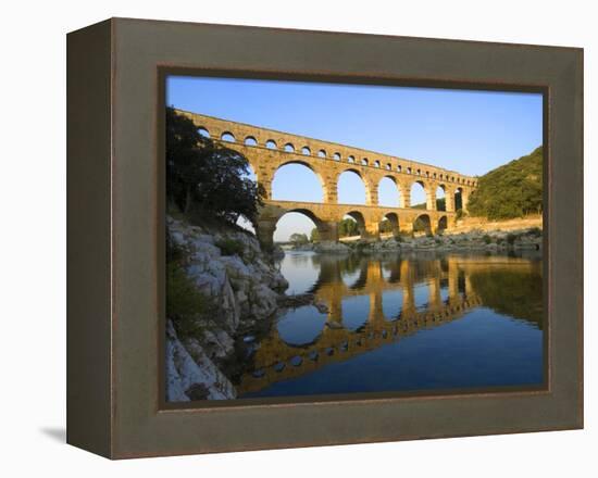 The Pont du Gard Roman Aquaduct Over the Gard River, Avignon, France-Jim Zuckerman-Framed Premier Image Canvas