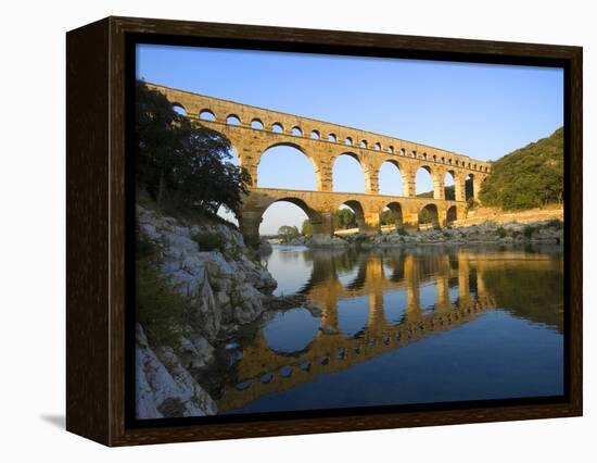 The Pont du Gard Roman Aquaduct Over the Gard River, Avignon, France-Jim Zuckerman-Framed Premier Image Canvas