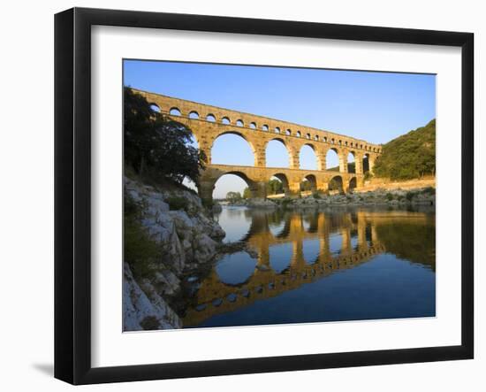 The Pont du Gard Roman Aquaduct Over the Gard River, Avignon, France-Jim Zuckerman-Framed Photographic Print