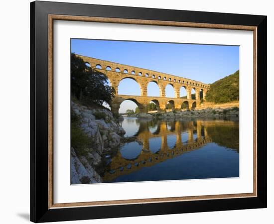 The Pont du Gard Roman Aquaduct Over the Gard River, Avignon, France-Jim Zuckerman-Framed Photographic Print