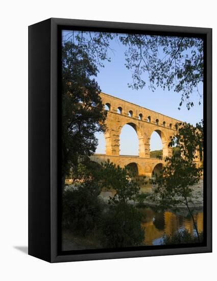 The Pont du Gard Roman Aquaduct Over the Gard River, Avignon, France-Jim Zuckerman-Framed Premier Image Canvas