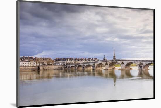 The Pont Jacques-Gabriel across the River Loire in Blois, Loir-et-Cher, Centre-Val de Loire, France-Julian Elliott-Mounted Photographic Print