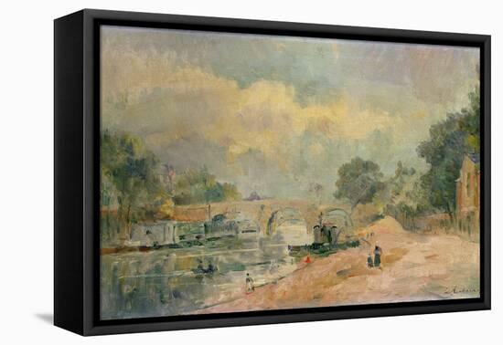 The Pont Marie (Oil on Canvas)-Albert-Charles Lebourg-Framed Premier Image Canvas