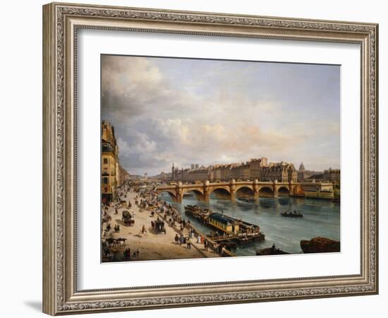 The Pont Neuf 1832-Giuseppe Canella-Framed Giclee Print