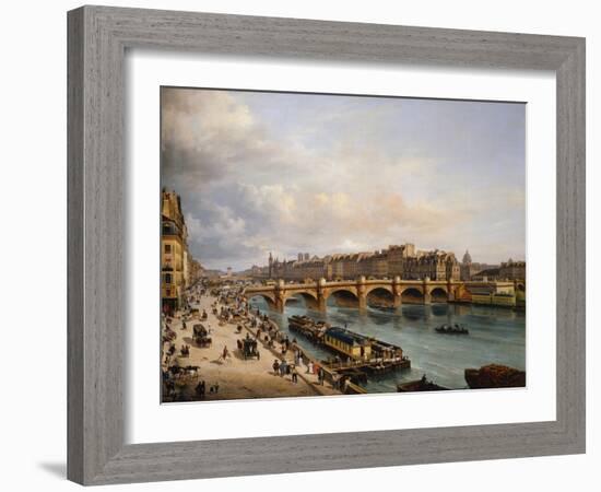 The Pont Neuf 1832-Giuseppe Canella-Framed Giclee Print