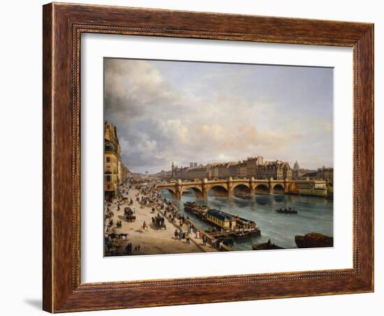 The Pont Neuf 1832-Giuseppe Canella-Framed Giclee Print