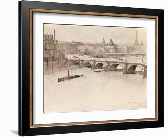 The Pont Neuf, 1915-Eugene Bejot-Framed Giclee Print