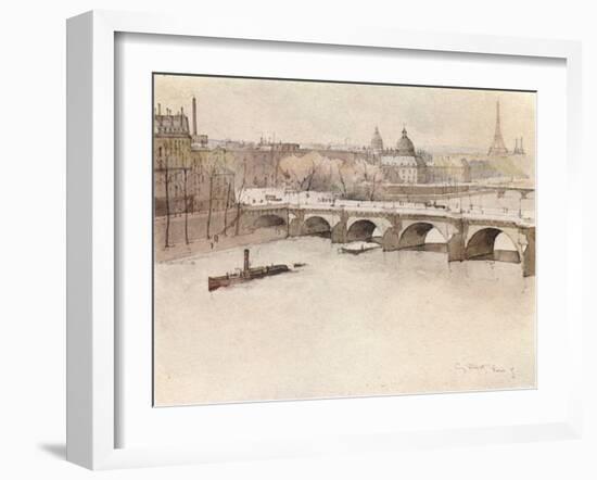 The Pont Neuf, 1915-Eugene Bejot-Framed Giclee Print