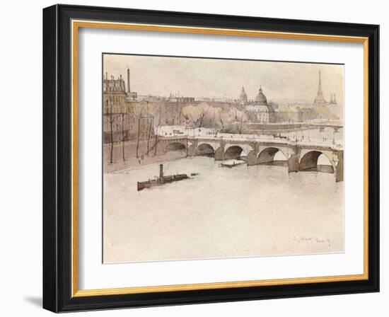 The Pont Neuf, 1915-Eugene Bejot-Framed Giclee Print