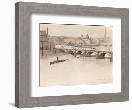 The Pont Neuf, 1915-Eugene Bejot-Framed Giclee Print