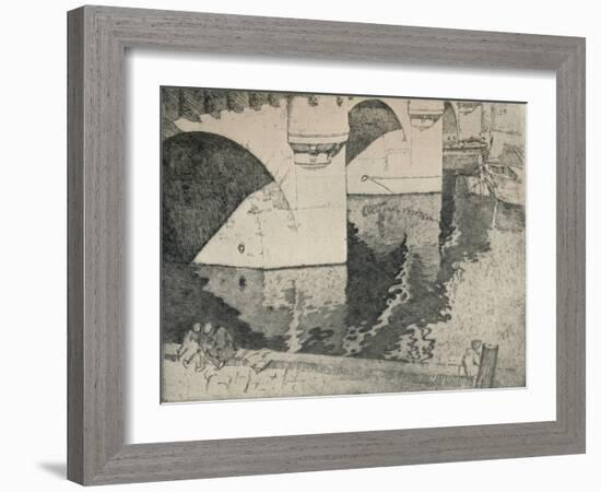 The Pont Neuf, 1915-William A Levy-Framed Giclee Print