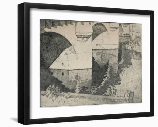 The Pont Neuf, 1915-William A Levy-Framed Giclee Print