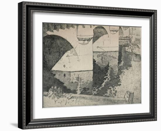 The Pont Neuf, 1915-William A Levy-Framed Giclee Print