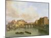 The Pont Neuf, Ile De La Cite, Paris Mint and Conti Quay, 1832-Guiseppe Canella-Mounted Giclee Print