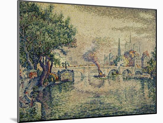 The Pont Neuf (Notre Dame Seen from the Pont-Neuf); Le Pont Neuf (Notre Dame de Paris Vue Du…-Paul Signac-Mounted Giclee Print