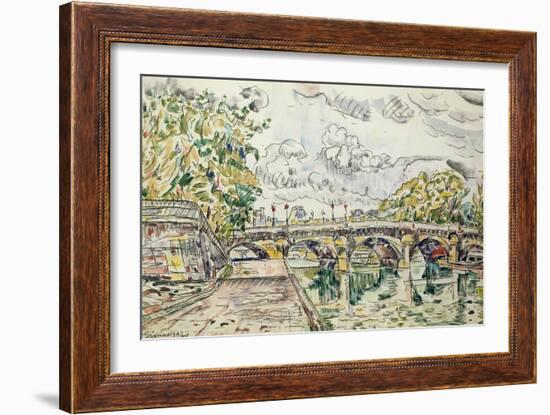 The Pont Neuf, Paris, 1927-Paul Signac-Framed Giclee Print