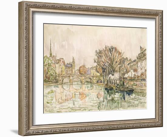 The Pont Neuf, Paris-Paul Signac-Framed Art Print