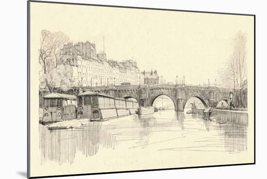 The Pont Neuf Seen from the Locks, 1915-Herman Armour Webster-Mounted Giclee Print