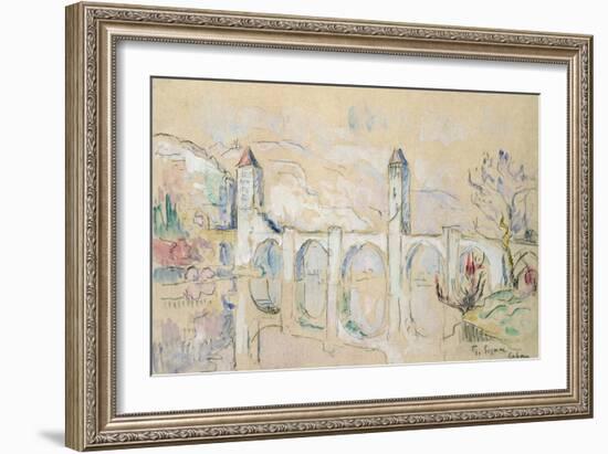 The Pont Valentre, Cahors-Paul Signac-Framed Giclee Print