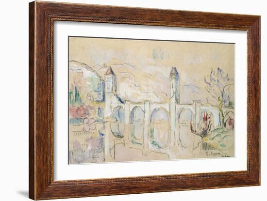 The Pont Valentre, Cahors-Paul Signac-Framed Giclee Print