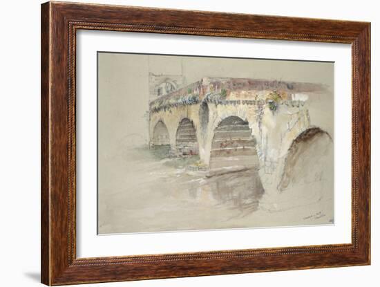 The Ponte Della Pietra-John Ruskin-Framed Giclee Print