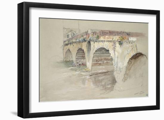 The Ponte Della Pietra-John Ruskin-Framed Giclee Print