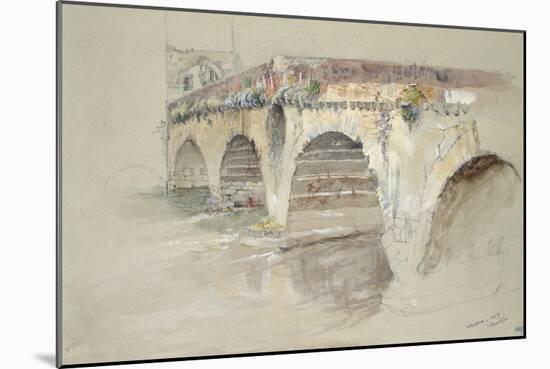 The Ponte Della Pietra-John Ruskin-Mounted Giclee Print