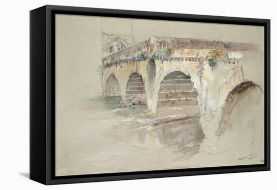 The Ponte Della Pietra-John Ruskin-Framed Premier Image Canvas