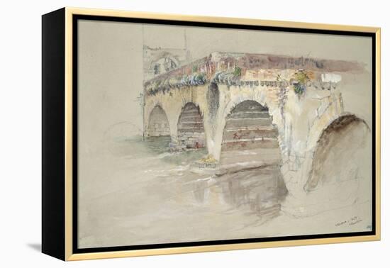 The Ponte Della Pietra-John Ruskin-Framed Premier Image Canvas