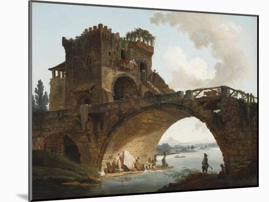 The Ponte Salario, c.1775-Hubert Robert-Mounted Giclee Print