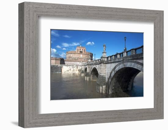 The Ponte San Angelo and Hadrian's Tomb, UNESCO World Heritage Site, Rome, Lazio, Italy, Europe-Ethel Davies-Framed Photographic Print