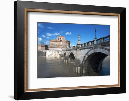 The Ponte San Angelo and Hadrian's Tomb, UNESCO World Heritage Site, Rome, Lazio, Italy, Europe-Ethel Davies-Framed Photographic Print