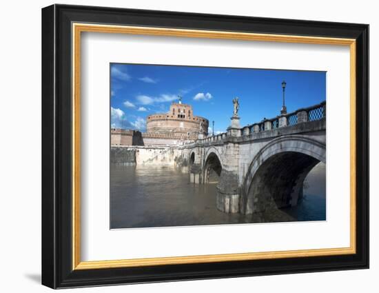 The Ponte San Angelo and Hadrian's Tomb, UNESCO World Heritage Site, Rome, Lazio, Italy, Europe-Ethel Davies-Framed Photographic Print