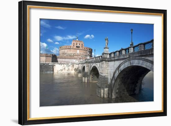 The Ponte San Angelo and Hadrian's Tomb, UNESCO World Heritage Site, Rome, Lazio, Italy, Europe-Ethel Davies-Framed Photographic Print