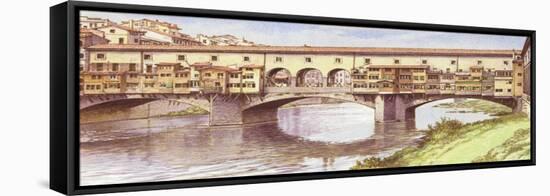 The Ponte Vecchio as it Was in the 1970S-Pat Nicolle-Framed Premier Image Canvas