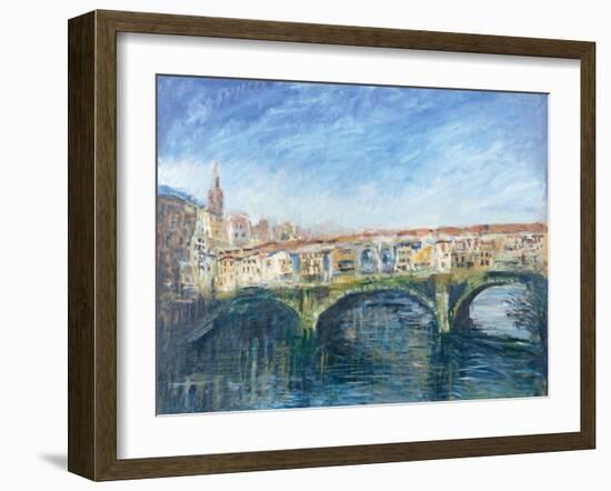 The Ponte Vecchio, Florence, 1995-Patricia Espir-Framed Giclee Print