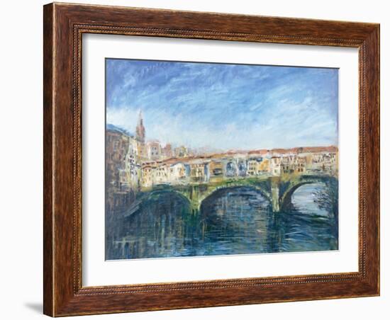 The Ponte Vecchio, Florence, 1995-Patricia Espir-Framed Giclee Print