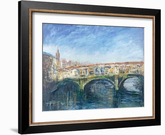 The Ponte Vecchio, Florence, 1995-Patricia Espir-Framed Giclee Print