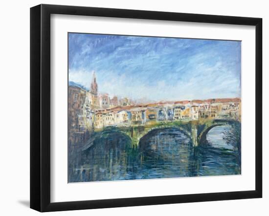 The Ponte Vecchio, Florence, 1995-Patricia Espir-Framed Giclee Print