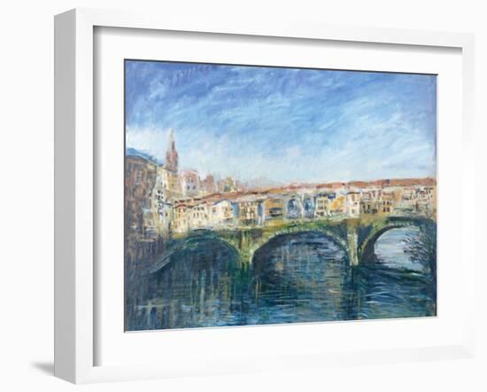 The Ponte Vecchio, Florence, 1995-Patricia Espir-Framed Giclee Print