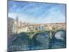 The Ponte Vecchio, Florence, 1995-Patricia Espir-Mounted Giclee Print