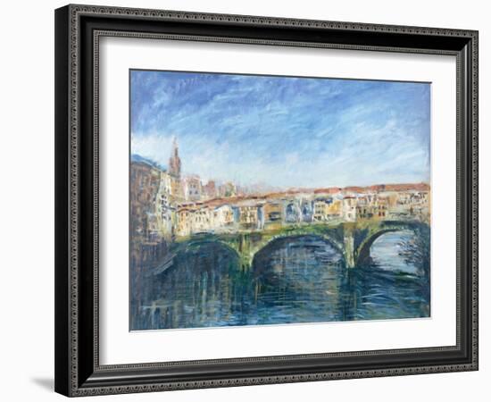 The Ponte Vecchio, Florence, 1995-Patricia Espir-Framed Giclee Print