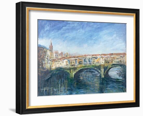 The Ponte Vecchio, Florence, 1995-Patricia Espir-Framed Giclee Print