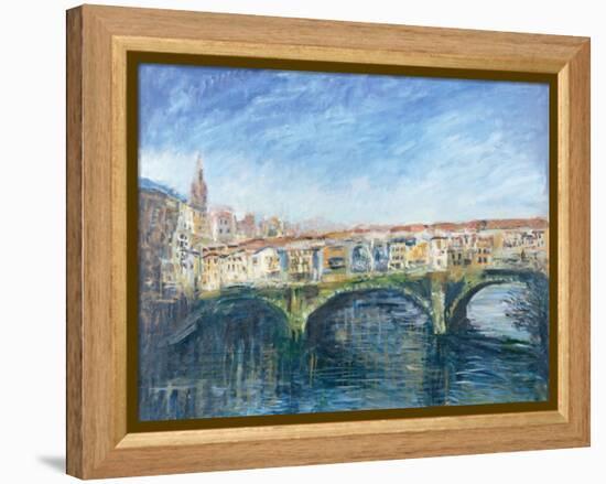 The Ponte Vecchio, Florence, 1995-Patricia Espir-Framed Premier Image Canvas