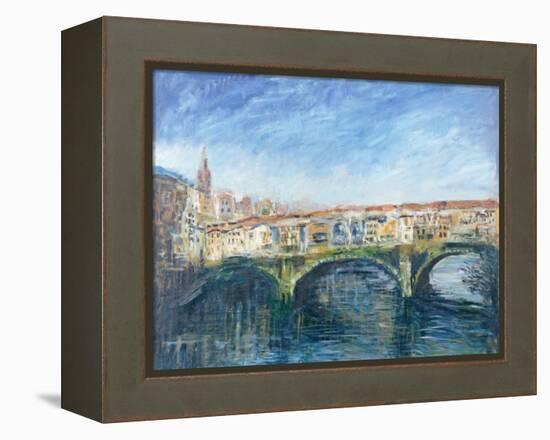 The Ponte Vecchio, Florence, 1995-Patricia Espir-Framed Premier Image Canvas