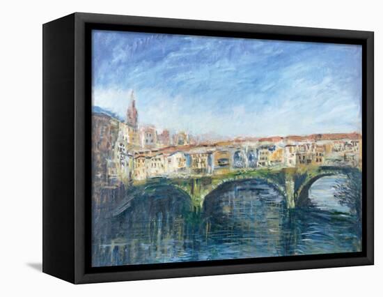 The Ponte Vecchio, Florence, 1995-Patricia Espir-Framed Premier Image Canvas