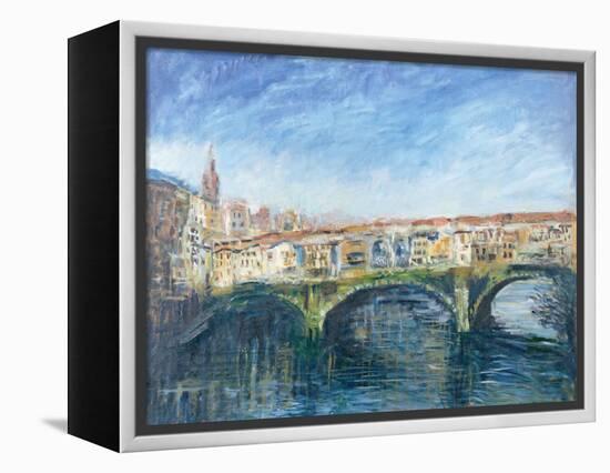 The Ponte Vecchio, Florence, 1995-Patricia Espir-Framed Premier Image Canvas