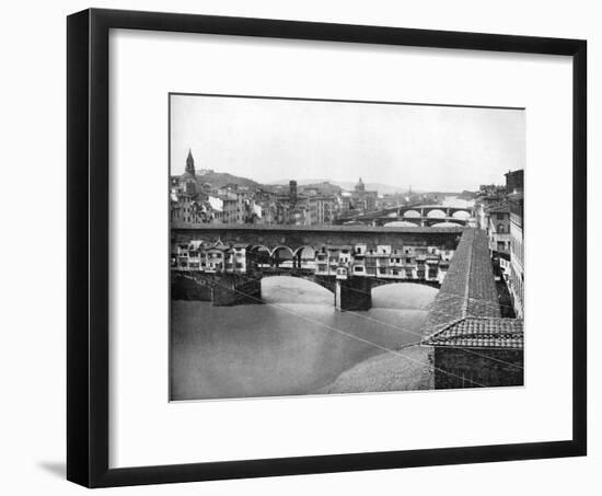 The Ponte Vecchio, Florence, Italy, 1893-John L Stoddard-Framed Giclee Print