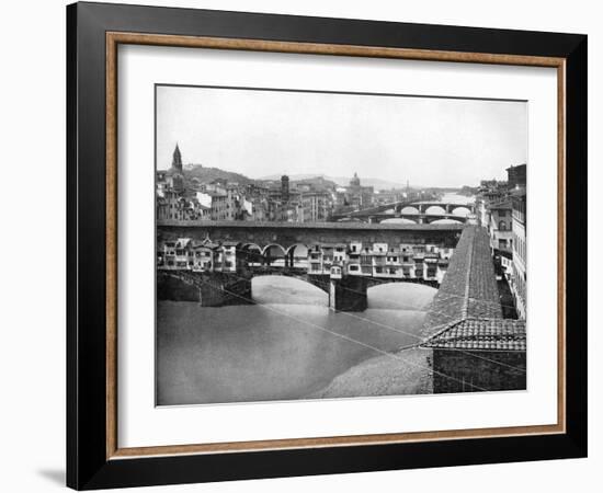 The Ponte Vecchio, Florence, Italy, 1893-John L Stoddard-Framed Giclee Print