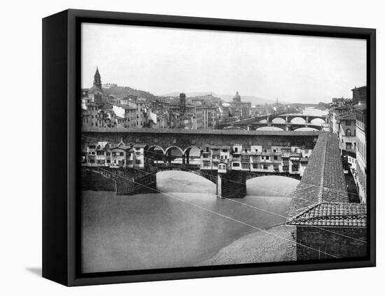 The Ponte Vecchio, Florence, Italy, 1893-John L Stoddard-Framed Premier Image Canvas